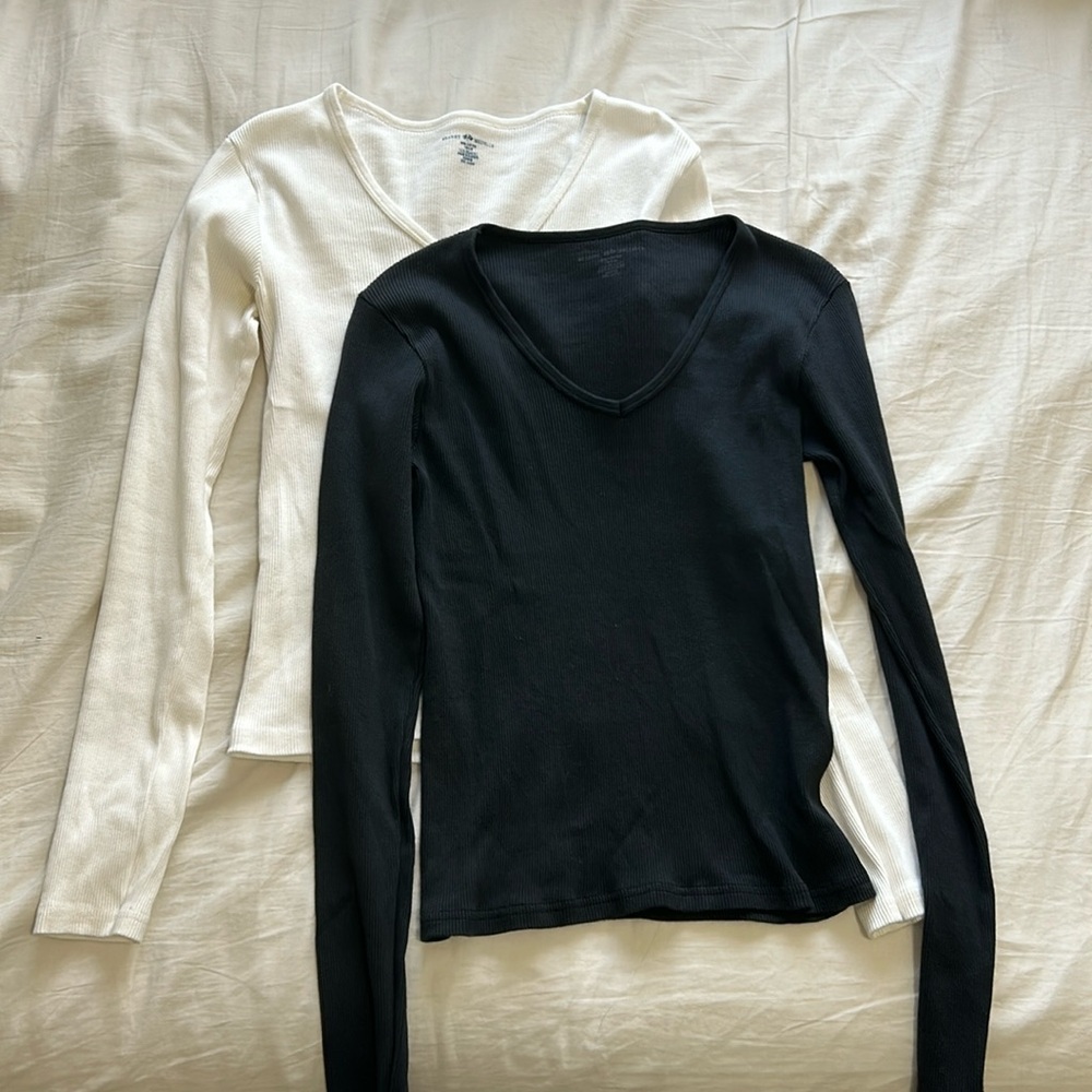 two brandy melville long sleeve shirts